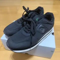 【匿名配送】BENETTON ベネトン 厚底スニーカー 黒 24.5cmのサムネイル