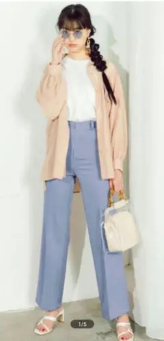 【新品】GRL センタープレスストレートパンツ[gm287]