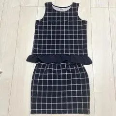 【美品】セットアップ チェック 夏服 スカート　Mサイズ　スナイデル