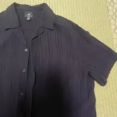 H＆M ストライプ 半袖シャツ Lサイズ