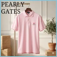 【美品】PEARLY GATES パーリーゲイツ 半袖ポロシャツ ピンク Mのサムネイル