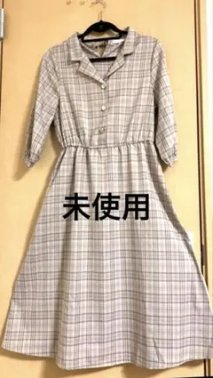 新品オリーブデオリーブのグレンチェックワンピースフリーサイズ