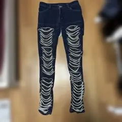 h.NAOTO NAOTO SEVENダメージ加工 デニムパンツのサムネイル