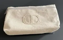 Dior ベージュキャンバスポーチ　ノベルティコスメポーチ