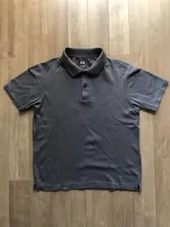 【ユニクロ】エアリズムコットンカノコポロシャツ（Ｍ・ダークグレー）