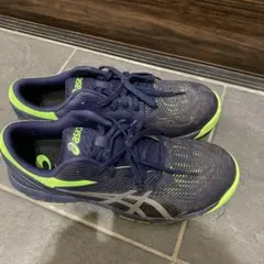 ASICS 安全靴 ネイビー/ライムグリーン 28.0cm