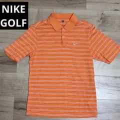 ★NIKE ナイキ ゴルフ ポロシャツ メンズ 刺繍 Sサイズ オレンジ 美品