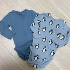 H&M ペンギン柄ロンパース ２点セット　74cm