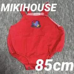 【85cm】ミキハウス ロンパース レッド 赤 ベビー服 ダルマオール