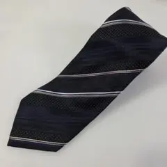 R*品様 TAKEO KIKUCHI ネクタイ ネイビー ストライプ