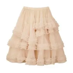 ”Ballerina” blooming tulle skirt beige