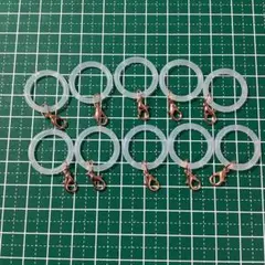 アンブレラマーカー 20mm 10個セット ピンクゴールド カニカン付き