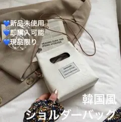 レディース　ミニショルダーバッグ　肩がけバック　ハンドバッグ　ホワイト