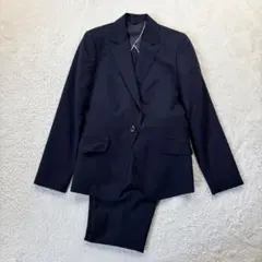 美品✨エヌライン パンツスーツ セットアップ シルク混 大きいサイズ 近年モデル 極美品☆ n♡line precious シルク混 パンツスーツ上下 ネイビー