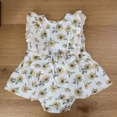 【未使用品】バースディ tete a tete ロンパース 70 リネンブレンド