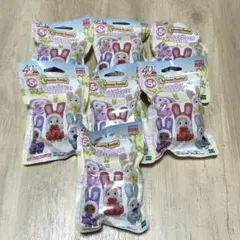 7個 未開封　シルバニアファミリーくじ 赤ちゃんカラフルウサギ　40周年