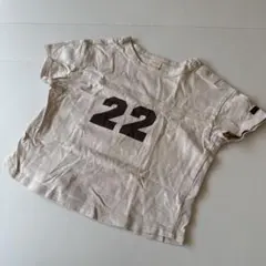 ナンバープリント 半袖Tシャツ ベージュのサムネイル