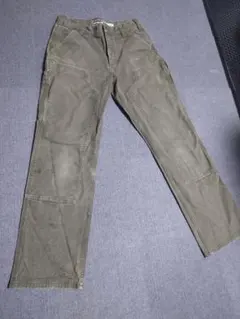 W30×Ⅼ32 Carhartt ダブルニー モスグリーン カーキ