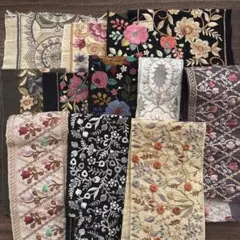 インド刺繍リボン　ハギレまとめ売り
