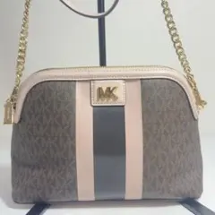 【美品】マイケルコース ショルダーバッグ ブラウン/ピンク