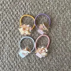 キャラクター付きヘアゴム4個セット