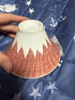 富士山 飯碗 赤富士 茶碗　波佐見　陶器市のサムネイル