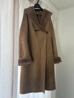 URBAN RESEARCH フード付きベージュロングコート 0号