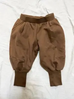 ブラウン フリース バルーンパンツ