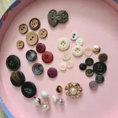 多様なデザインのボタンセット 約30個　ボタンまとめ売り