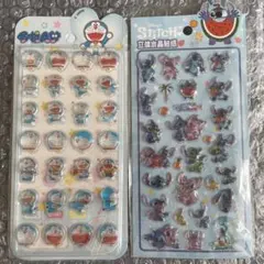 ドラえもん　スティッチ　立体シール　セット