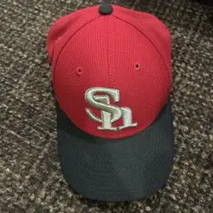 赤黒メッシュキャップ SLロゴ付き