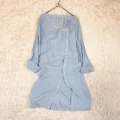 美品 ギャルリーヴィー アシメチュニックシャツ ストライプ トゥモローランドのサムネイル