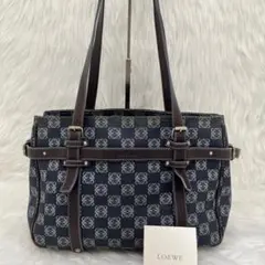 ロエベLOEWE リピートアナグラム ショルダートート バッグ　肩がけPVC