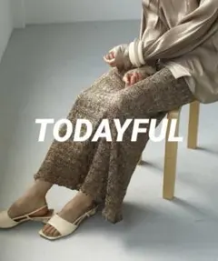 【美品】TODAYFUL レースペンシルスカート キャメル 36inch