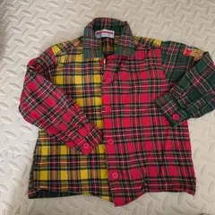 ミキハウス 長袖シャツ チェック柄　90センチ