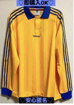 【新品❤️未使用】adidasアディダス長袖シャツサッカースポーツイエローサイズM