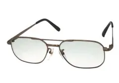 ブラウンメタルフレーム 偏光グレーサングラスメンズ　四角形　スリム　ブラウン