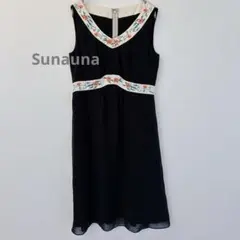 スーナウーナ ワンピース ノースリーブ ひざ丈　38