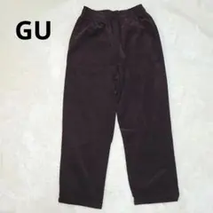GU コーデュロイシェフパンツ ダークブラウン 綿 ユニセックス