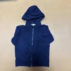 無印ジップアップパーカー ネイビー 110cm