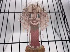 日本画オリジナルステッカー　千手観音　Lサイズ　UV耐水　輪郭カット済み