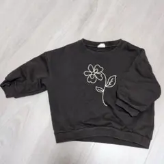RIO 黒 花刺繍 トレーナー 長袖　トップス