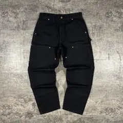 稀少 MADE IN USA カーハート ブラック ダブルニー W36 L30 - メルカリ