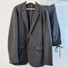 美品 ナノユニバース×ダメリーノ ブラック ストライプ セットアップ スーツ L