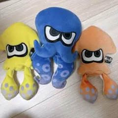 スプラトゥーン　ぬいぐるみセット（オレンジ・青・黄色）