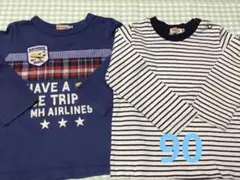 MIKIHOUSE 長袖Tシャツ 90 ２枚セット