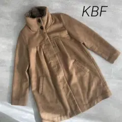 美品❣️ KBF ウール混 2WAYネック キャメル ハーフコート ファー