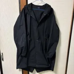 ブラック フード付き モッズコート M