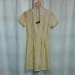 試着のみ☆美品レースワンピース　ネックレスつき