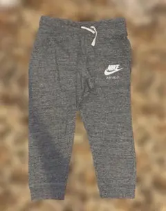 ほぼ未使用 ナイキ Nike 杢グレー ロゴ入り七分丈パンツ ポケット付 M